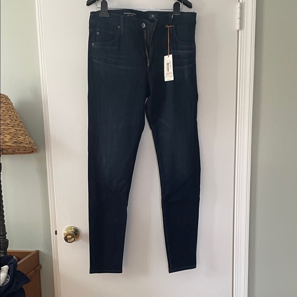 AG ADRIANO Goldschmied Farrah Dark Blue Denim NWT